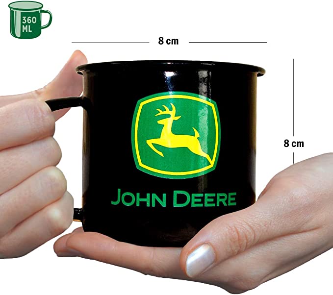 mug john deere logo émaillé