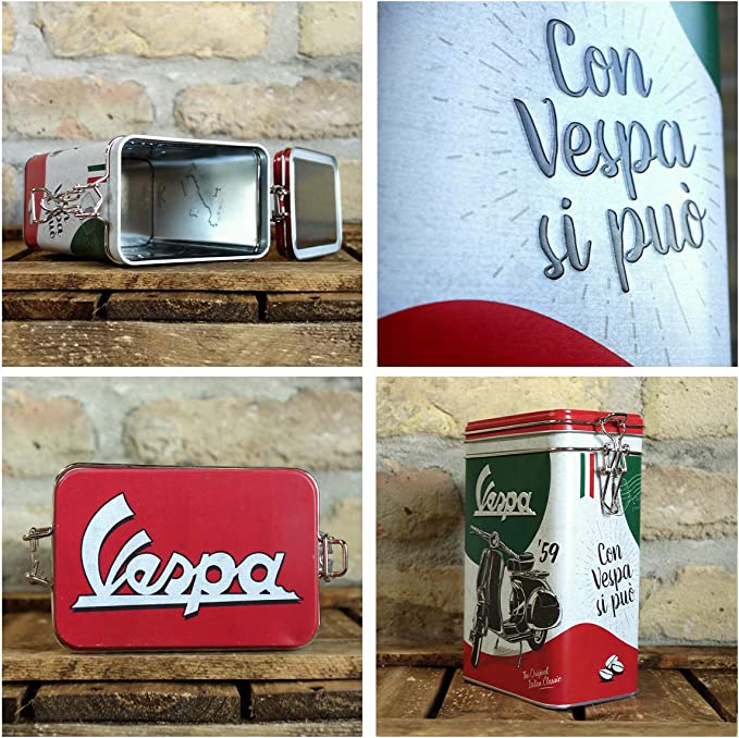 boite à café hermétique rétro vespa scooters