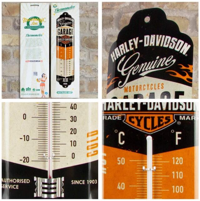 thermomètre vintage harley davidson garage