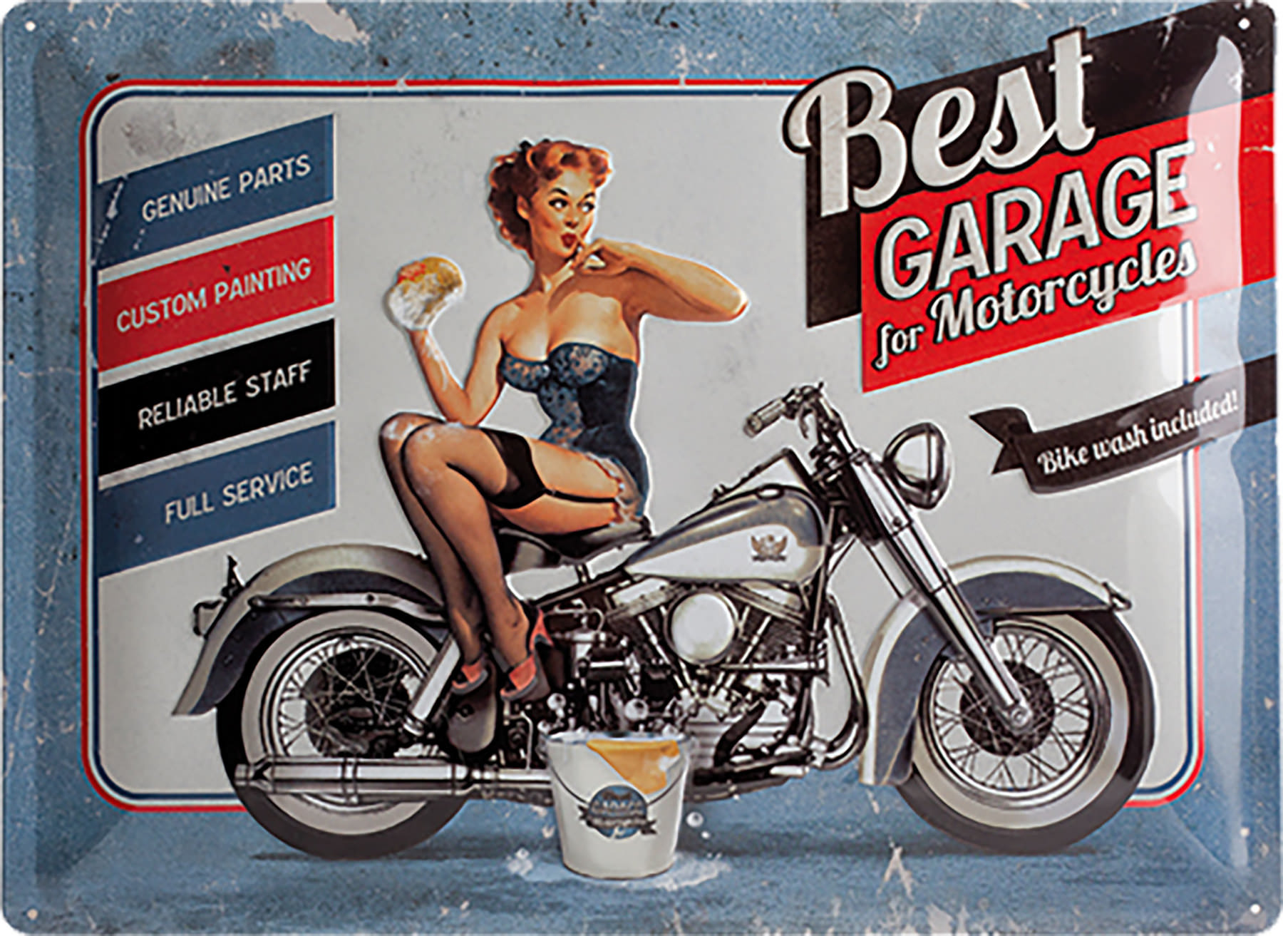 plaque tôle vintage best garage