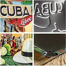 plaque cocktail cuba libre vintage
