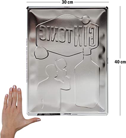 plaque vintage idee cadeau gin tonic bar