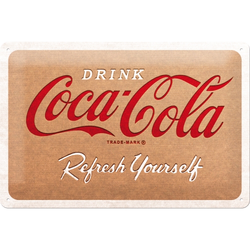 posre métal coca-cola vintage logo