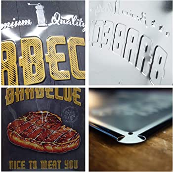 Panneau Zone Barbecue En Aluminium Décoration Murale Ronde