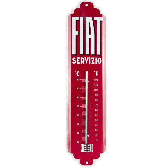thermomètre métal émaillé Fiat servizio vintage