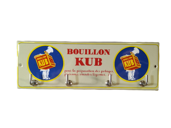 accroche-cle-emaille-bouillon-kub-rétro