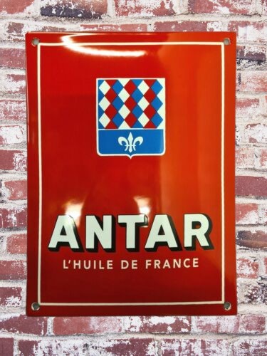 plaque émaillée antar huile de france