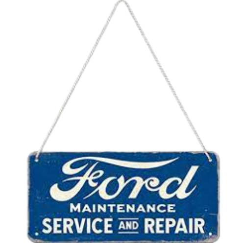 plaque à suspendre tôle ford service vintage