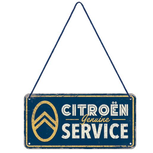 plaque à suspendre tôle citroen service vintage