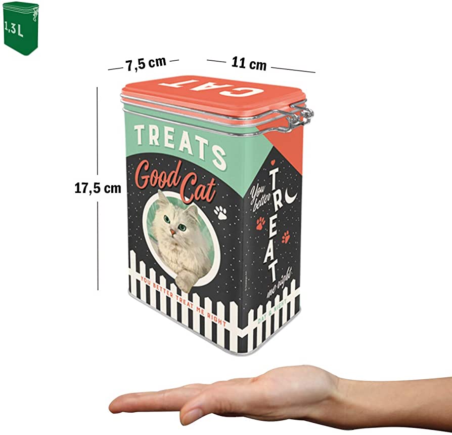boite croquettes chat vintage