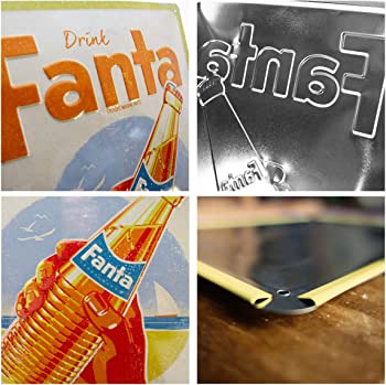 plaque tôle drink fanta