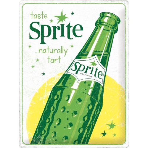 plaque métal sprite édition limitée vintage