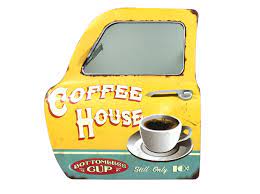 portière miroir vintage coffee house