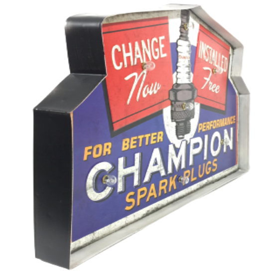 enseigne murale lumineuse bougies champion