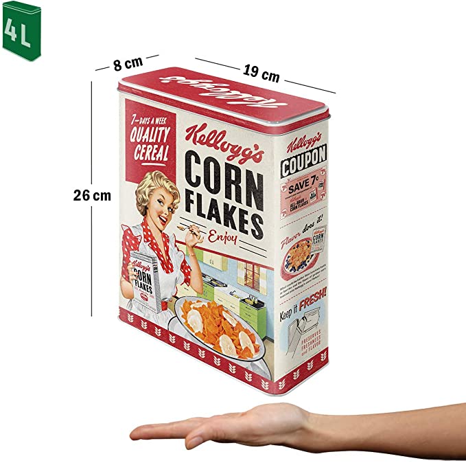boite Kelloggs corn flakes vintage pin-up