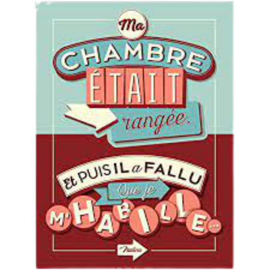 plaque vintage humour chambre natives deco