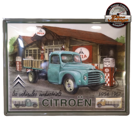 plaque émaillé citroen u23 utilitaires rétro