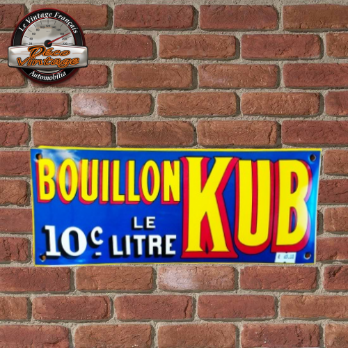 plaque émaillée bouillon Kub rétro