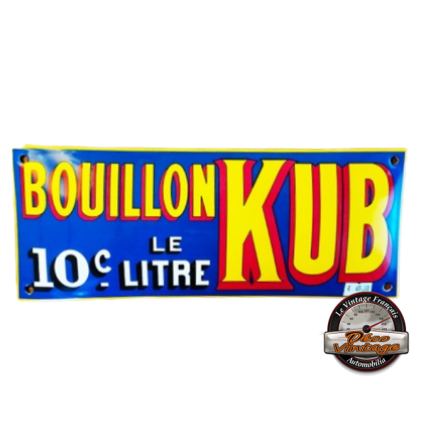 plaque émaillée Kub bouillon vintage