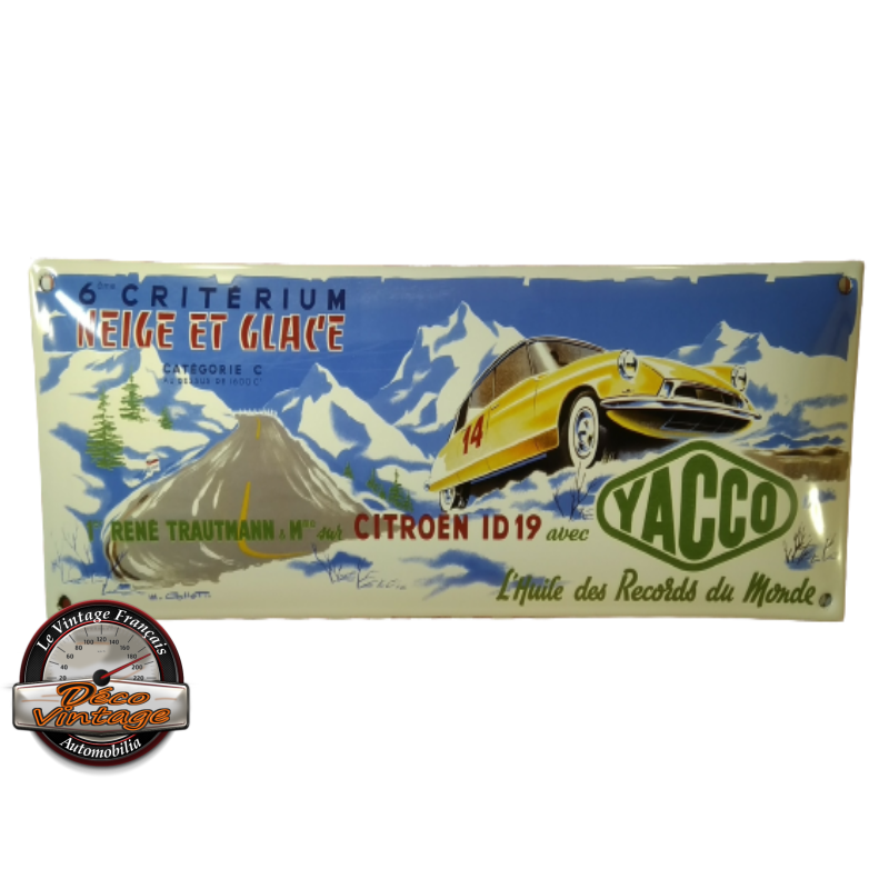 Plaque Métallique Citroën DS19 / ID19 - Thème 'Fusée' - Décoration Auto Vintage (Neuf)