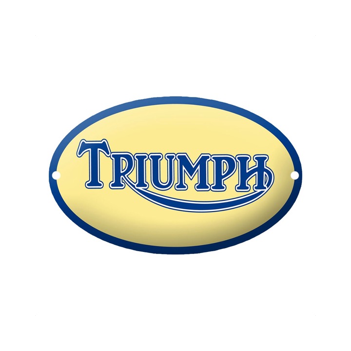 plaque triumph logo vintage émaillée