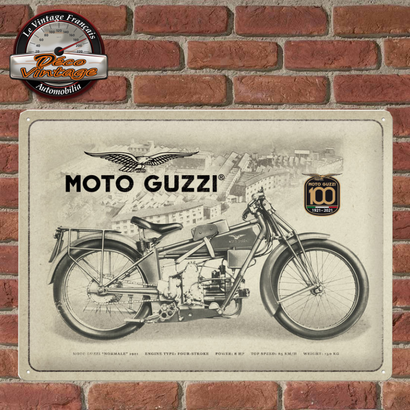 plaque 100 ans moto guzzi édition limitée