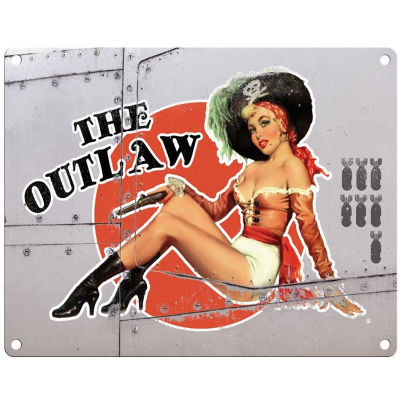 Plaque Pin Up Outlaw Déco Muraleplaques 30x40 Cm Decovintage 