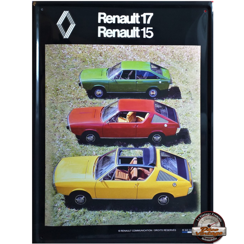Targa Pubblicitaria Renault 8 Versione Rally - Lamiera Metallica 30x20 Cm Forata Per Garage - 6