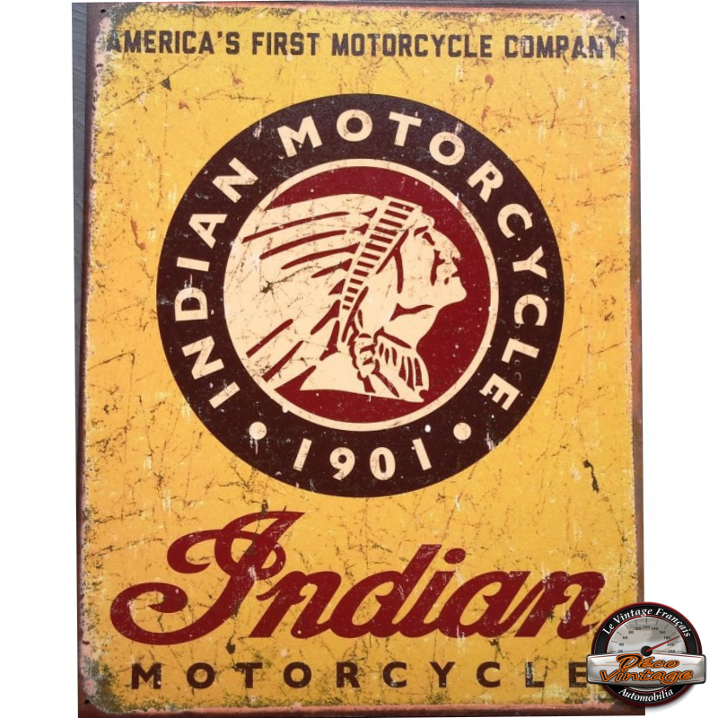 plaque indian motos since 1901 logo