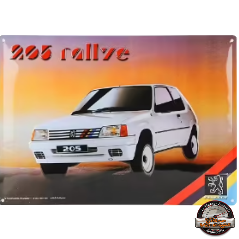 plaque peugeot 205 rallye 30x40cm
