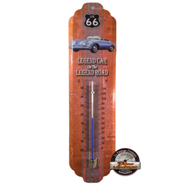 thermomètre métal porsche vintage