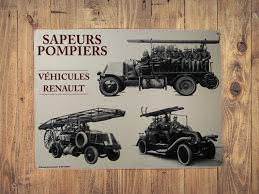 Voiture Sapeurs Pompiers Métallique rouge - Les véhicules rétro - Label