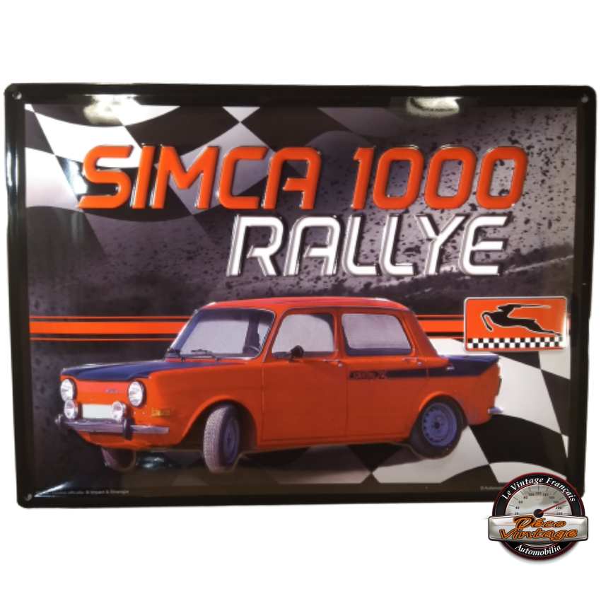 Plaque Murale Métal Rallye Monte-Carlo 30x20 Cm - Décoration Atelier Ou Garage