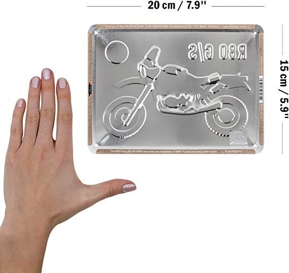 plaque tôle bmw r80 paris dakar 15x20 cm