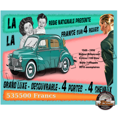 tapis de souris renault 4cv découvrable