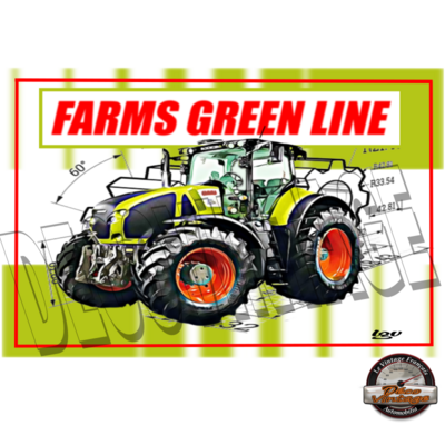 plaque métal tracteur claas