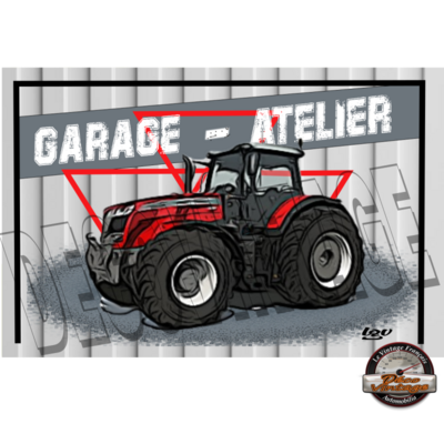 plaque métal tracteur massey ferguson