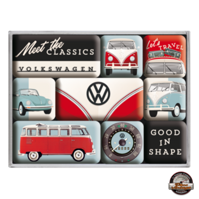 set de magnets rétro vw combi