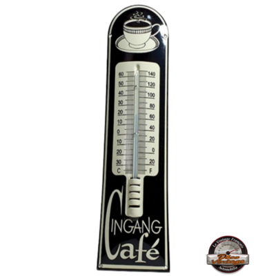 thermomètre rétro émaillé café