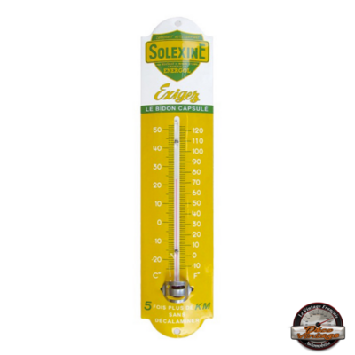 thermomètre émaillé solexine rétro