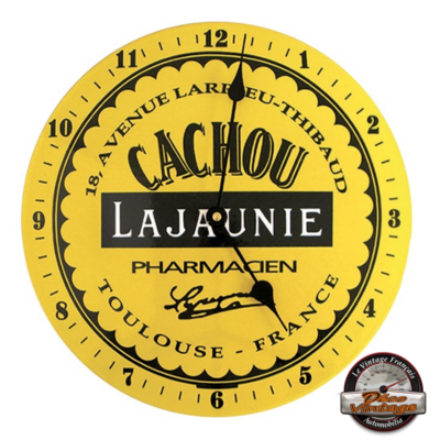 horloge rétro cachou lajaunie jaune