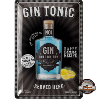 plaque 20x30 gin tonic served here
