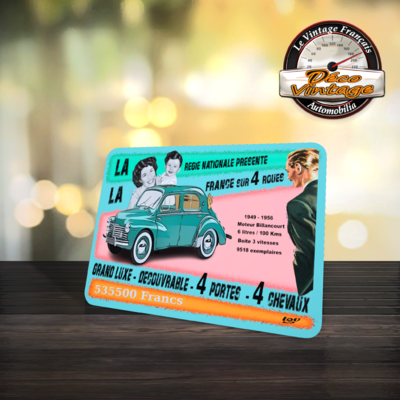 tapis de souris renault 4cv rétro