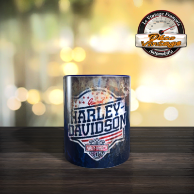 mug harley bleu logo