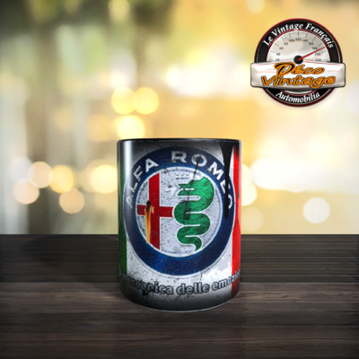 mug Alfa Roméo logo bidon d'huile
