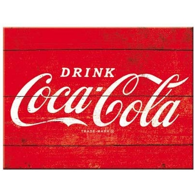 magnet coca cola 8 x 6 logo rouge