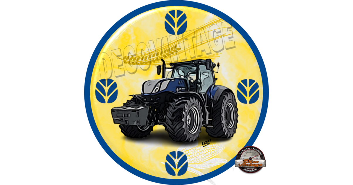 Klok Tracteur 20 cm | Horloge murale silencieuse 2D pour tracteur Fendt