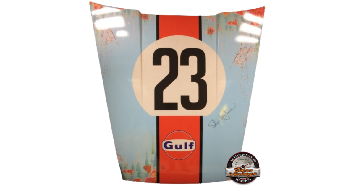 hotrodspirit - plaque fleche coudé huile gulf service garage 46x29cm tole deco import usa