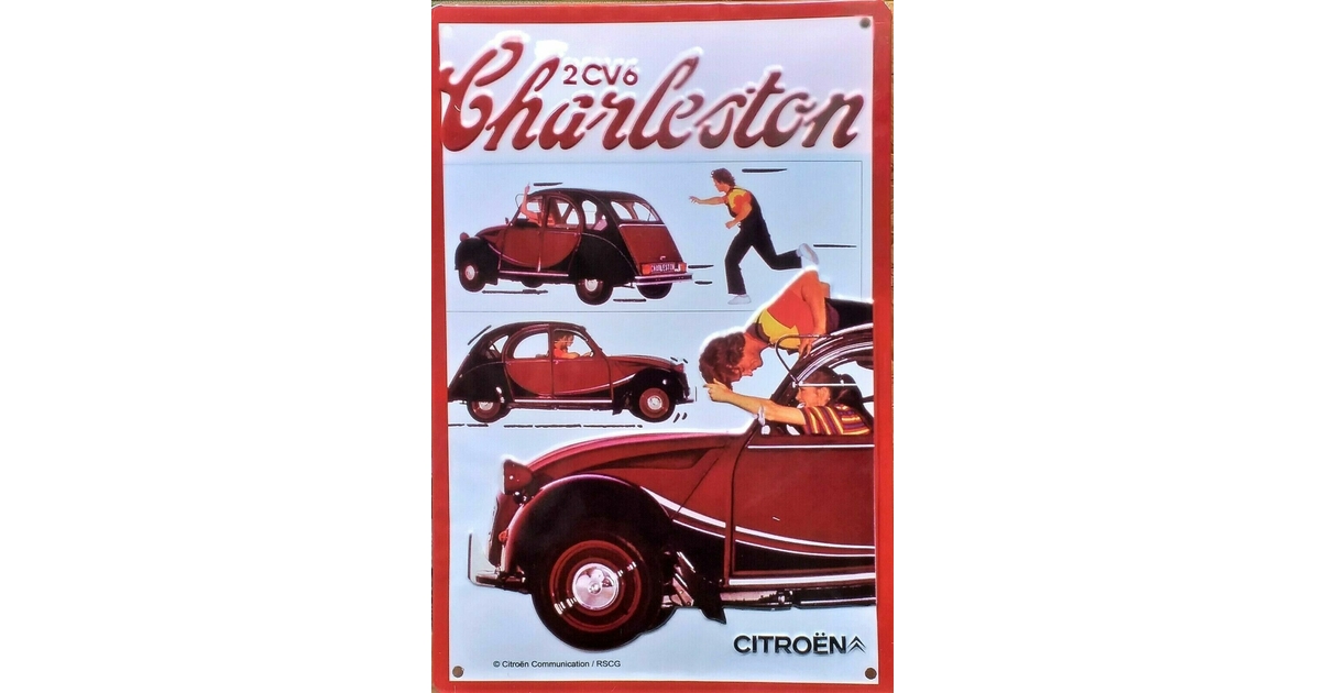 Plaque Décorative Citroën 2CV En Aluminium - Gris - Fabriquée En France - Ardennes-Plaques