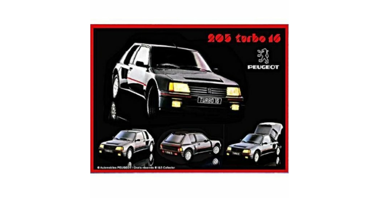 Plaque Métal Peugeot 205 GTI 30×20 Cm - Collection